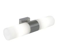 Nordlux TANGENS Double E14 Applique murale en verre et métal acier brossé IP44