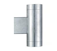 Nordlux TIN Maxi double Applique murale GU10 en acier galvanisé gris argenté IP54
