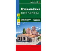 Nordmazedonien, Straßen- und Freizeitkarte 1:200.000, freytag & berndt: Mit Infos und Top Tips