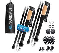 NORDMUT® Bâtons de randonnée pliables | Bâtons de marche nordique ultra légers pour homme et femme | Bâtons de randonnée télescopiques de qualité supérieure | Bâtons de trekking en aluminium [avec jeu