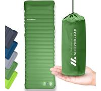 NORDMUT® Matelas autogonflant 1 Personne Confortable - Matelas de Camping 1 Place Compact - Matelas Trekking Ultra-léger Vert