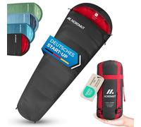 NORDMUT® Sac de Couchage pour Adultes -Petit Format et Ultra-léger(900/1500 g)-3 Saisons (250 GSM) et d'été (100 GSM)-pour Le Camping et Les activités de Plein air Gris/Sac de Couchage d'été