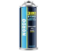 Nordo 3-en-1 - Réfrigérant R134a de Substitution pour Climatisation Auto avec Huile et Stop-Fuite - Bouteille 1x235 g - Climatisation Camping-Car - ECO