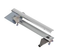 Nordona Caniveau de douche inox 100 cm Complete Basic - extra-plat, sortie latérale, grille classique, filtre anti-cheveux efficace, installation peu profonde