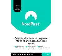 NordPass Premium, Unlimited Devices, 1-Year, Password Manager (PC/Mac/Mobile) Subscription Key FRANCE