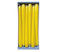 Nordring Lot de 12 bougies pointues de 2,3 x 25 cm, couleur jaune