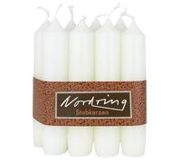 Nordring Lot de 8 bougies coniques blanches 2,2 x 11 cm de haut