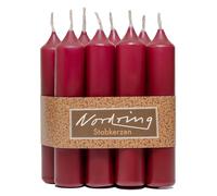 Nordring Lot de 8 cierges rouges 2,2 x 11 cm de haut