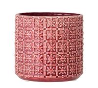 Nordring Pot de Fleur Cross - Pots de Fleurs décoratifs Couleur pour intérieur Style rétro créatif M (12,5 cm ø), Rouge, Céramique
