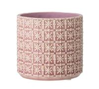 Nordring Pot de Fleur Cross - Pots de Fleurs décoratifs Couleur pour intérieur Style rétro créatif M (12,5 cm ø), Rose, Céramique