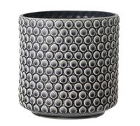 Nordring Pot de Fleur Dotty - Pots de Fleurs décoratifs Couleur pour intérieur Style rétro créatif L (15,5 cm ø), Gris, Céramique