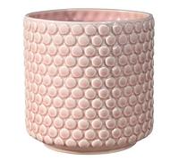 Nordring Pot de Fleur Dotty - Pots de Fleurs décoratifs Couleur pour intérieur Style rétro créatif L (15,5 cm ø), Rose, Céramique