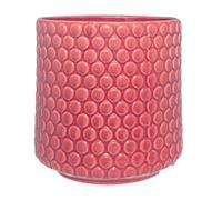Nordring Pot de Fleur Dotty - Pots de Fleurs décoratifs Couleur pour intérieur Style rétro créatif L (15,5 cm ø), Rouge, Céramique