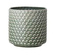 Nordring Pot de Fleur Dotty - Pots de Fleurs décoratifs Couleur pour intérieur Style rétro créatif L (15,5 cm ø), Vert, Céramique