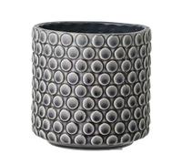 Nordring Pot de Fleur Dotty - Pots de Fleurs décoratifs Couleur pour intérieur Style rétro créatif M (12,5 cm ø), Gris, Céramique