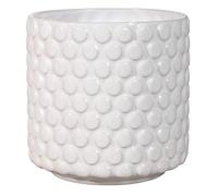 Nordring Pot de Fleur Dotty - Pots de Fleurs décoratifs Couleur pour intérieur Style rétro créatif M (12,5 cm ø), Blanc, Céramique