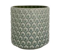 Nordring Pot de Fleur Dotty - Pots de Fleurs décoratifs Couleur pour intérieur Style rétro créatif M (12,5 cm ø), Vert, Céramique