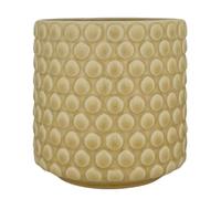 Nordring Pot de Fleur Dotty - Pots de Fleurs décoratifs Couleur pour intérieur Style rétro créatif M (12,5 cm ø), Ivoire-Jaune, Céramique