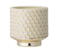 Nordring Pot de Fleur Goldy - Pots de Fleurs décoratifs Couleur pour intérieur Style rétro créatif M (12,5 cm ø), Vert Clair, Céramique
