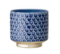 Nordring Pot de Fleur Goldy - Pots de Fleurs décoratifs Couleur pour intérieur Style rétro créatif S (10 cm ø), Bleu, Céramique