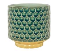 Nordring Pot de Fleur Goldy - Pots de Fleurs décoratifs Couleur pour intérieur Style rétro créatif S (10 cm ø), Vert, Céramique