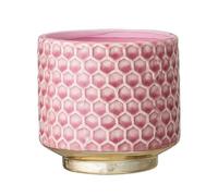 Nordring Pot de Fleur Goldy - Pots de Fleurs décoratifs Couleur pour intérieur Style rétro créatif S (10 cm ø), Rose, Céramique