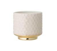 Nordring Pot de Fleur Goldy - Pots de Fleurs décoratifs Couleur pour intérieur Style rétro créatif S (10 cm ø), Ivoire-Jaune, Céramique