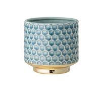Nordring Pot de Fleur Goldy - Pots de Fleurs décoratifs Couleur pour intérieur Style rétro créatif S (10 cm ø), Leu Ciel, Céramique