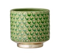 Nordring Pot de Fleur Goldy - Pots de Fleurs décoratifs Couleur pour intérieur Style rétro créatif S (10 cm ø), Vert, Céramique