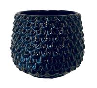 Nordring Pot de fleur Pino - Pots de Fleurs décoratifs Couleur pour intérieur Style rétro créatif M (13,5 cm ø), noir, Céramique