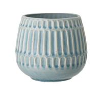 Nordring Pot de Fleur Riff - Pots de Fleurs décoratifs Couleur pour intérieur Style rétro créatif L (16,5 cm ø), Leu Ciel, Céramique