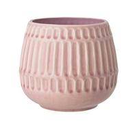 Nordring Pot de Fleur Riff - Pots de Fleurs décoratifs Couleur pour intérieur Style rétro créatif L (16,5 cm ø), Rose, Céramique