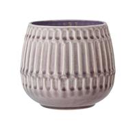 Nordring Pot de Fleur Riff - Pots de Fleurs décoratifs Couleur pour intérieur Style rétro créatif L (16,5 cm ø), Mauve, Céramique