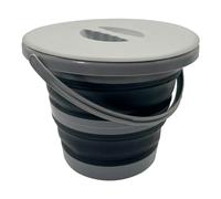 Nordrok 75092 Seau Pliable avec Couvercle Gris 5 l