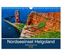 Nordseeinsel Helgoland - Ansichten der Insel in Acryl (Wandkalender 2026 DIN A4 quer), CALVENDO Monatskalender: Malerischer Ausflug auf die Insel Helgoland in der Nordsee