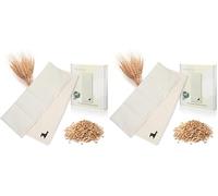 Nordstern Coussin chauffant en grains de blé - 20 x 53 cm - Passe au micro-ondes - Contre les tensions - Cadeau pour les femmes et les hommes - Avec housse 100% coton (Lot de 2)
