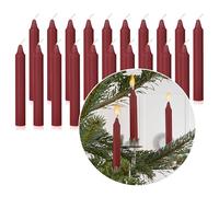 Nordstern Lot de 20 bougies pyramides pour sapin de Noël ou train d'anniversaire - 10 x 1,25 cm - Rouge foncé
