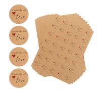 Nordstern® Lot de 525 autocollants en papier kraft « Handmade with Love »