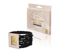 Nordstern Lot de 6 élastiques à cheveux tressés avec un maintien sûr et un aspect élégant Accessoires de cheveux polyvalents pour femmes et filles en noir