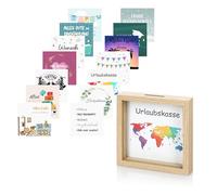 Nordstern® Tirelire avec cadre photo - Tirelire personnalisable pour cadeaux en argent - Idéal pour anniversaire, mariage, naissance, rentrée des classes, vacances, déménagement et examen du permis de