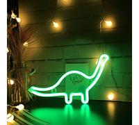 Nordstylee Veilleuse LED néon à DEL pour décoration murale de chambre d'enfant, chambre à coucher, cadeau d'anniversaire, de fête de mariage (dinosaure-vert)