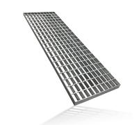 Nordswal Grille de vidange en acier galvanisé B125 - 100 x 30 x 4 cm - Grille de drainage pour garage, égout, bec verseur, allée, usine, cour, béton (100 x 30 x 4 cm)