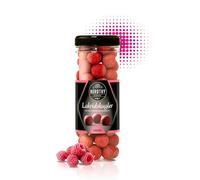 Nordthy Boules de Réglisse 300g Framboise - Coffret Cadeau Réglisse Danoise Originale - Boules de réglisse fruitées enrobées de chocolat fin - Douce Gourmet