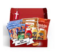 Nordthy Coffret Hot Dog Danois Original pour Hot Dogs - Pack Fête Complet avec Délicieuses Saucisses/Pains/Sauces Hot Dog/Remoulade/Cornichons (Lot de 20)