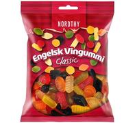 Nordthy Vingummi 900g - Bonbons Gélifiés Fruités Type Wine Gums Anglais - Confiserie Danoise Gourmande à Texture Ferme