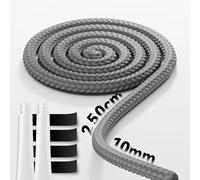 NORDUN Cordon d'étanchéité de four de 2,5 m in olle,Cordon d'étanchéité de tube de four pour cordon de cheminée en fibre de verre ignifuge,Réparation de cheminée de taille 10mm