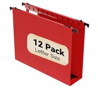 Nordun Lot de 12 dossiers suspendus en plastique de grande capacité - Format lettre - Renforcé avec extension robuste de 5,1 cm - Organiseur à suspendre durable conçu pour les dossiers volumineux