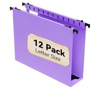 Nordun Lot de 12 dossiers suspendus en plastique de grande capacité - Format lettre - Renforcé avec extension robuste de 5,1 cm - Organiseur à suspendre durable conçu pour les dossiers volumineux