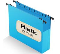 Nordun Lot de 12 dossiers suspendus en plastique de grande capacité, format lettre, renforcés, design extensible sur les côtés, extension robuste de 5,1 cm, organiseur suspendu conçu pour les fichiers