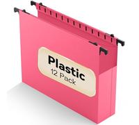 Nordun Lot de 12 dossiers suspendus en plastique de grande capacité, format lettre, renforcés, design extensible sur les côtés, extension robuste de 5,1 cm, organiseur à suspendre conçu pour les